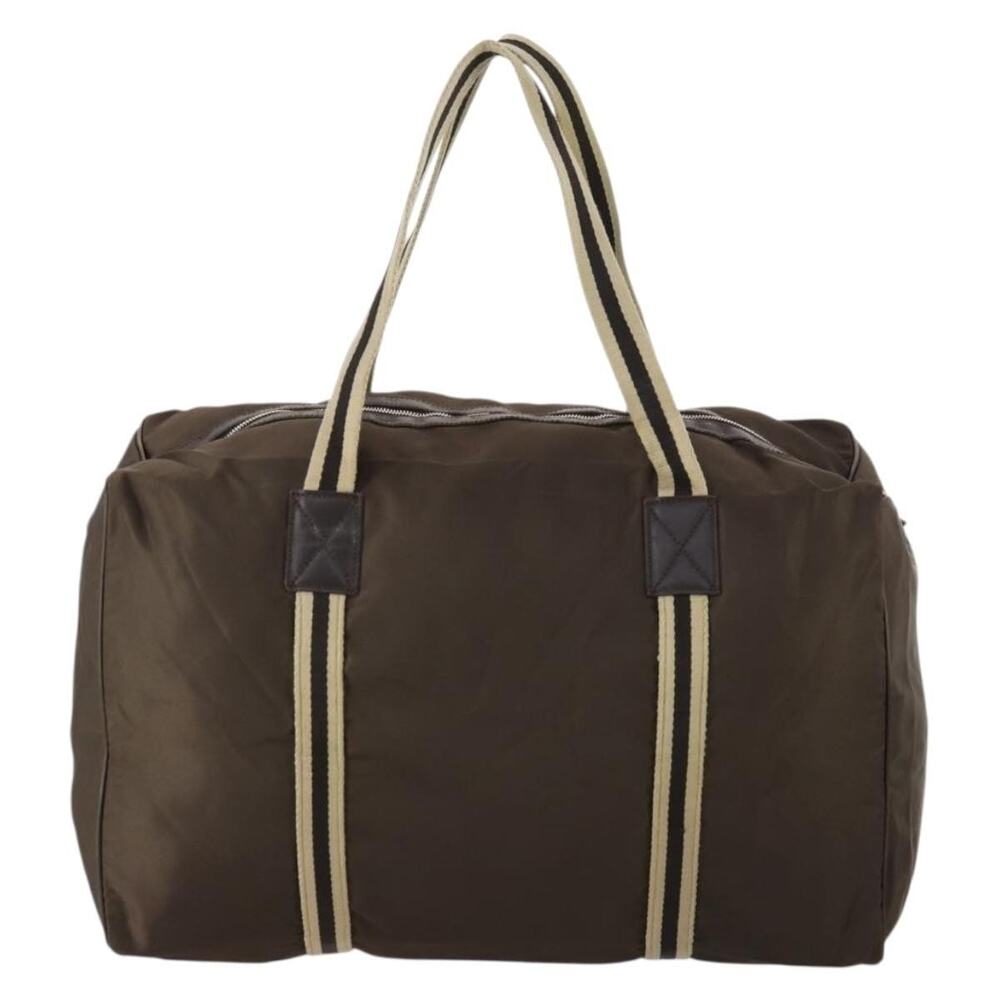 Gucci Nylon Web Boston Bag Brown